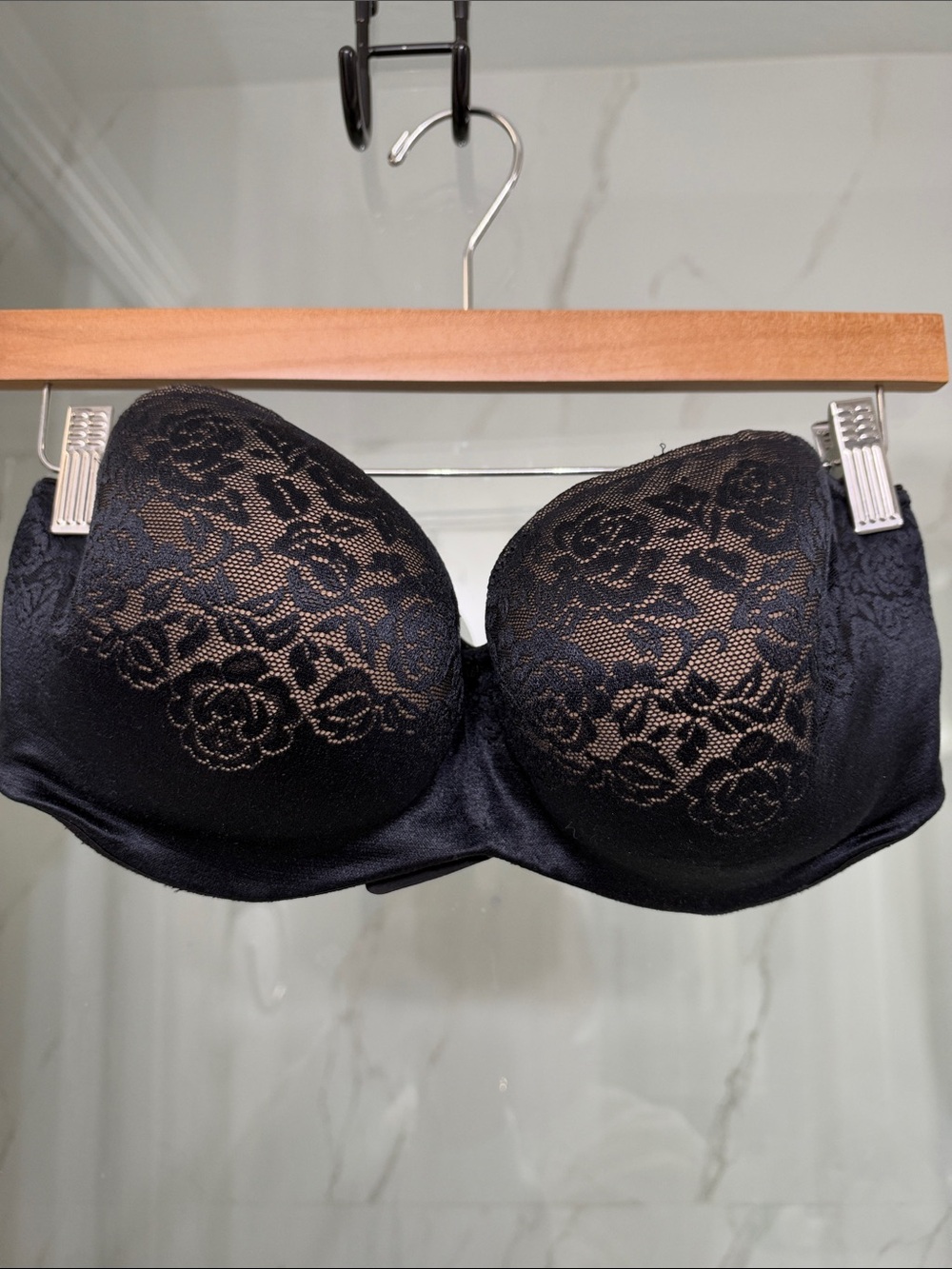SOMA Strapless Lace Push-Up Bra - Black 36ddd